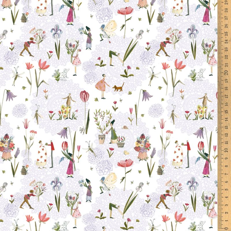 **〔Acufactum〕　A-3523-979　コットン生地 / ガーデンキス