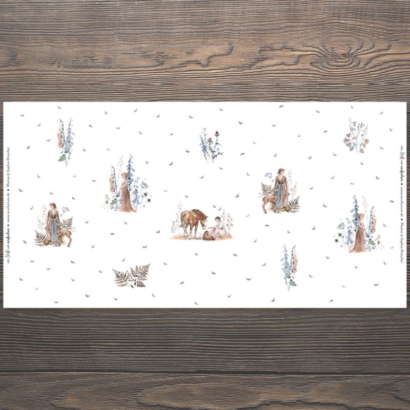 **〔Acufactum〕　A-3523-985　パネル生地 / 田園の詩