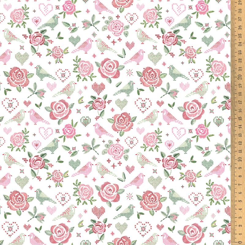 **〔Acufactum〕　A-3523-998　コットン生地 / 刺繍への愛