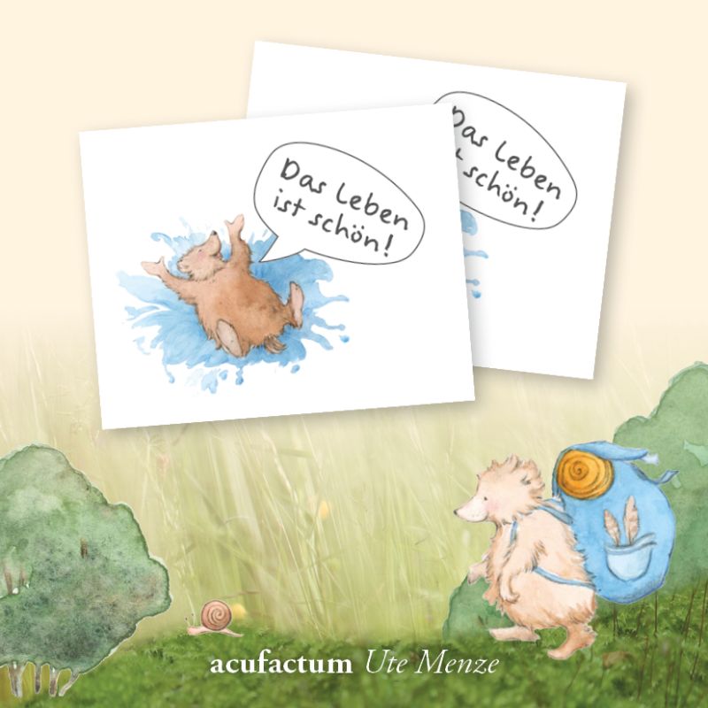 **〔Acufactum〕　A-35358　織ラベル / Patch / Das Leben ist sch?n