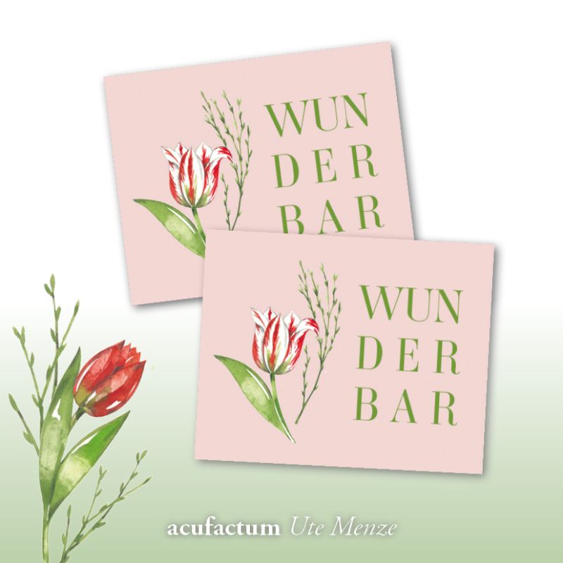 **〔Acufactum〕　A-35370　織ラベル / Patch / チューリップ