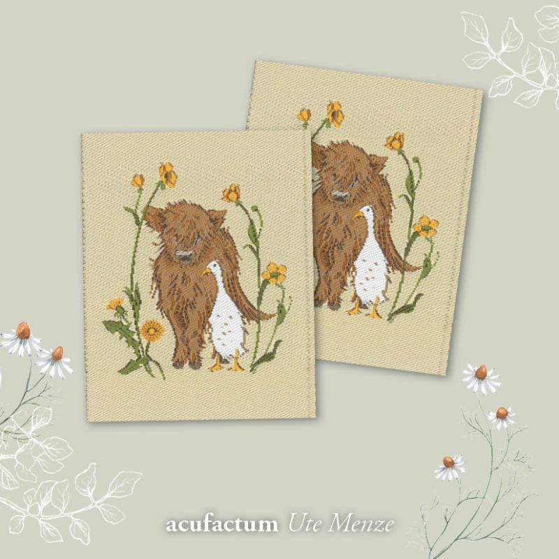 〔Acufactum〕　A-35389　織ラベル / Patch / Kalb & Ente