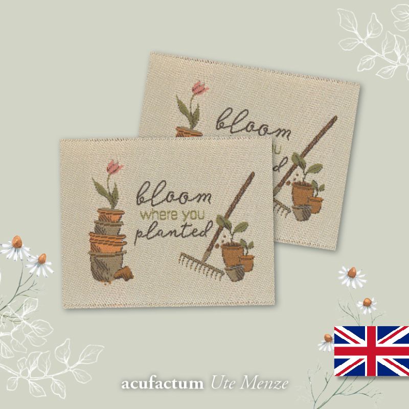 〔Acufactum〕　A-35395　織ラベル / Patch / Planting Time