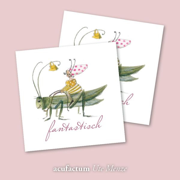 〔Acufactum〕　A-35407　織ラベル / Patch / Fantastisch, Heuschrecke