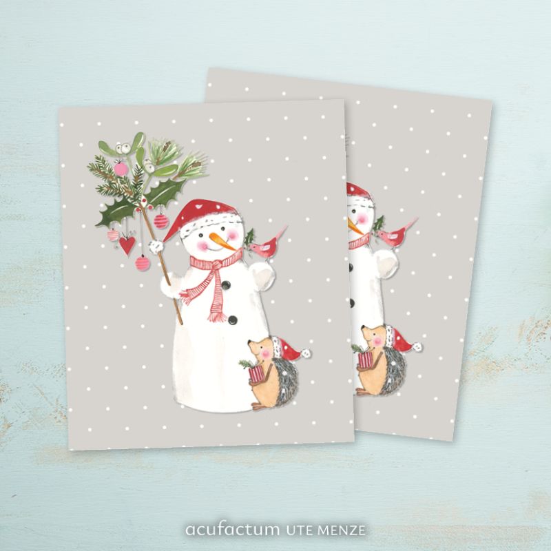 〔Acufactum〕　A-35412　織ラベル / Patch / Schneemann und Igel