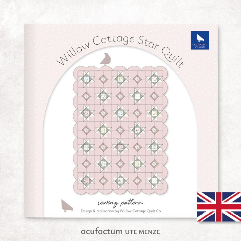**〔Acufactum〕　ソーイングレシピ / A-82981-EN / Willow Cottage Star Quilt（英語版）