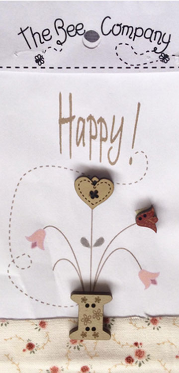 〔The Bee Company〕　ウッドボタン　 TBM21　【即日発送可】