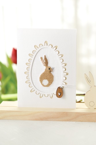 **〔Fingerhut〕　V-1171　フレームカード / ウサギと卵