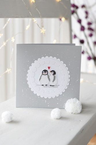 **〔Fingerhut〕　V-1229　フレームカード / ペンギン