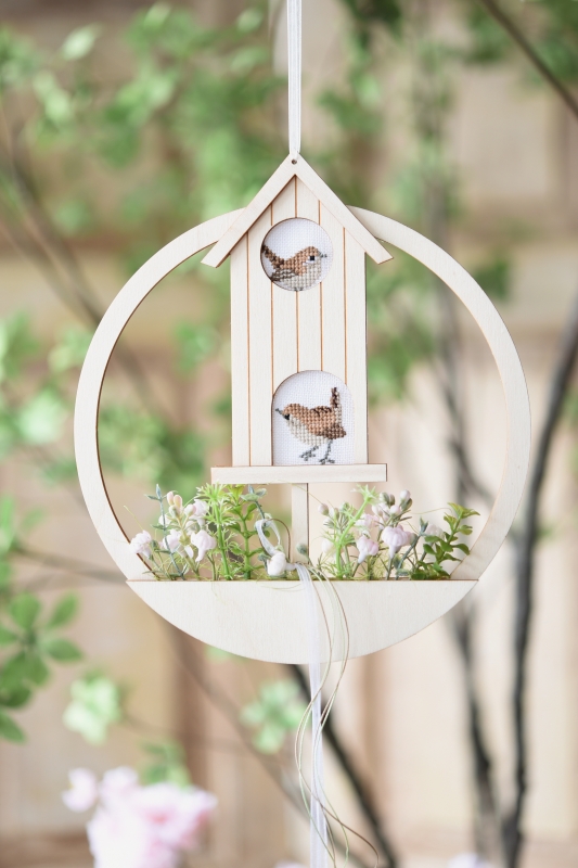 **〔Fingerhut〕　V-1302　ウッドデコレーションセット / Vogelhaus（宅配便）