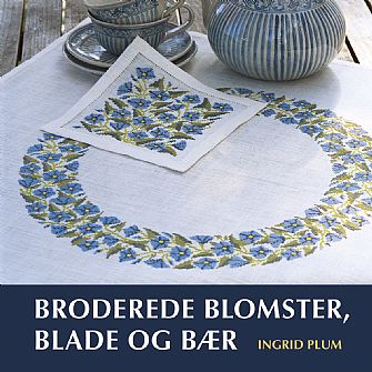Klematis〕 Broderede blomster, blade og baer（表・裏表紙に