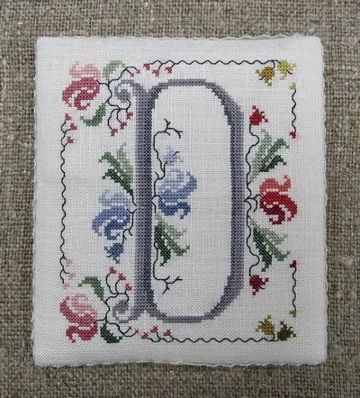 **〔Renato Parolin〕　図案　RP-2504　Flowery letter - D