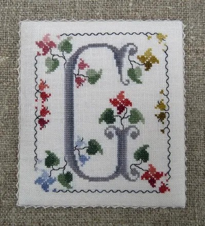 **〔Renato Parolin〕　図案　RP-2507　Flowery letter - G