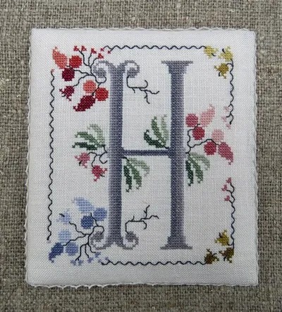 **〔Renato Parolin〕　図案　RP-2508　Flowery letter - H