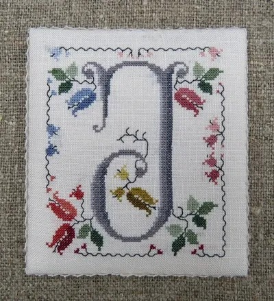 **〔Renato Parolin〕　図案　RP-2510　Flowery letter - J