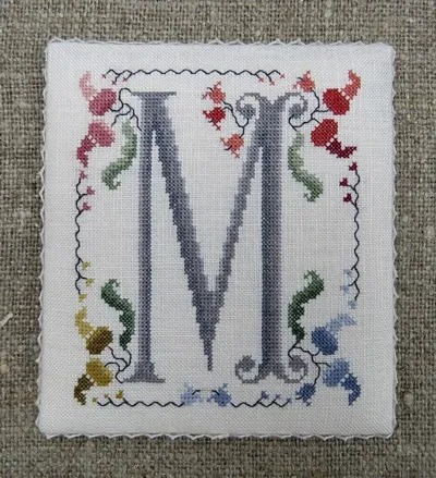 **〔Renato Parolin〕　図案　RP-2513　Flowery letter - M