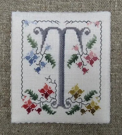 **〔Renato Parolin〕　図案　RP-2520　Flowery letter - T