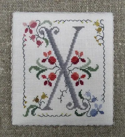 **〔Renato Parolin〕　図案　RP-2524　Flowery letter - X