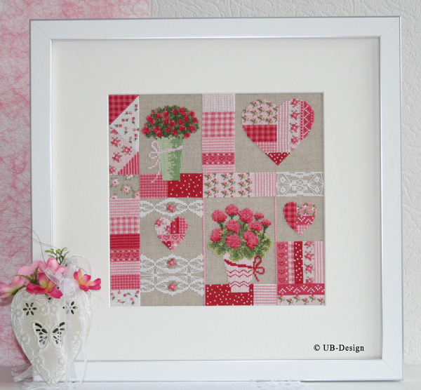*〔UB Design〕　図案　UB-864　... von Karos, Streifen und Blumchen