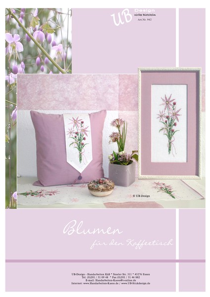 **〔UB Design〕　図案　UB-942　Blumen fur den Kaffeetisch