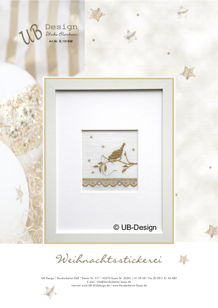 〔UB Design〕　図案　UB-E-1018W　Weihnachtsstickerei 【在庫あり】