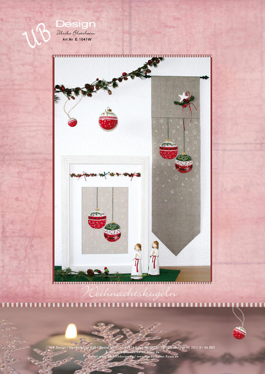 **〔UB Design〕　図案　UB-E-1041W　Weihnachtskugeln