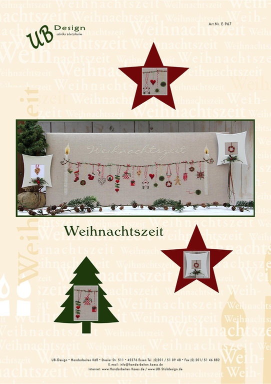 **〔UB Design〕　図案　UB-E-967　Weihnachtszeit