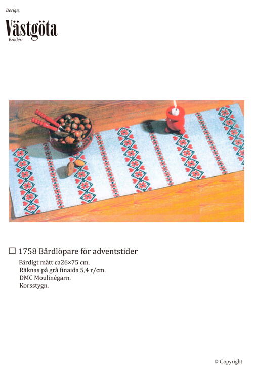〔Vastgota Broderi〕　刺繍キット　VB-1758