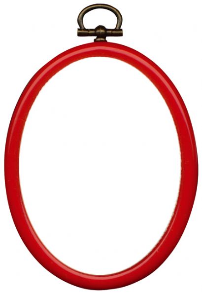 〔Permin〕　フレーム　オーバル / 赤 / 20ｘ26cm　【即日発送可】