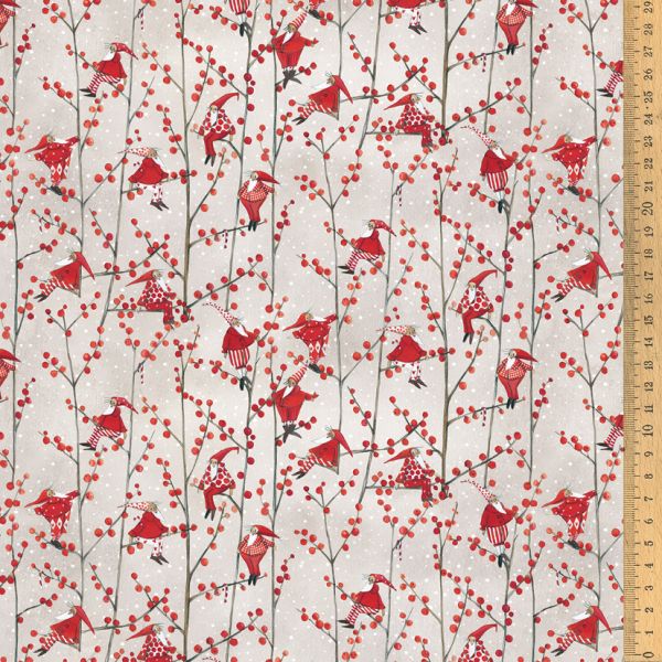 **〔Acufactum〕　A-3523-2009　コットン生地 / ヒイラギの小人