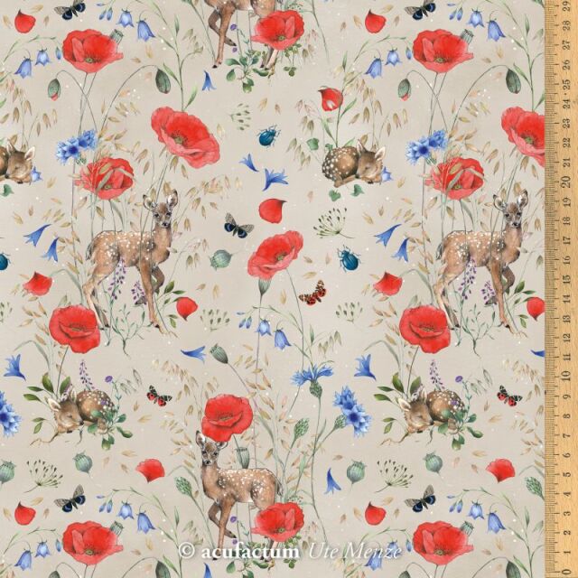 **〔Acufactum〕　A-3523-843　生地 / 夏の野原の鹿