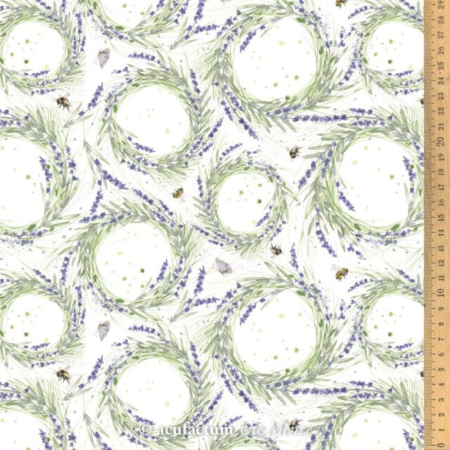 **〔Acufactum〕　A-3523-919　生地 / ラベンダーのリース