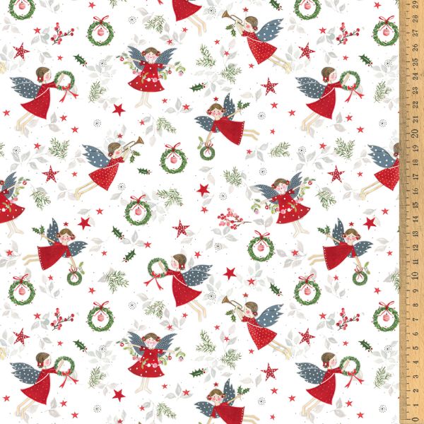 **〔Acufactum〕　A-3523-973　コットン生地 / クリスマスエンジェル