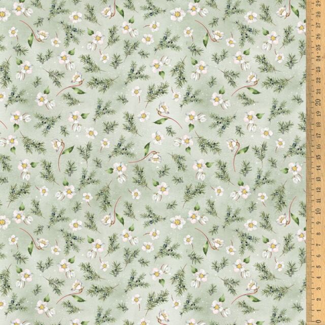 **〔Acufactum〕　A-3523-976　コットン生地 / ミニ・クリスマスローズ