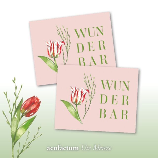 **〔Acufactum〕　A-35370　織ラベル / Patch / チューリップ