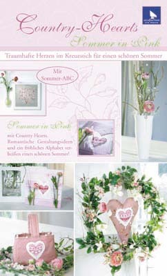 **〔Acufactum〕　図案集　A-4086　Country-Hearts "Sommer in Pink"