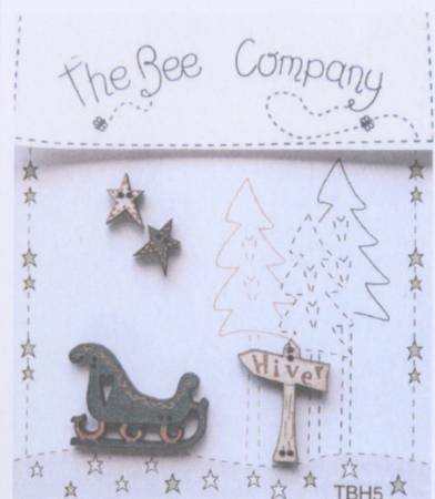 〔The Bee Company〕　ウッドボタン　 TBH5　【即日発送可】