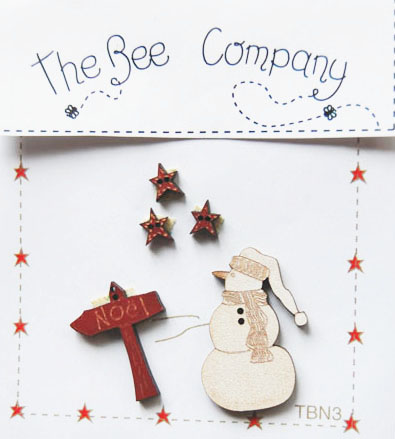 〔The Bee Company〕　ウッドボタン　 TBN3　【即日発送可】