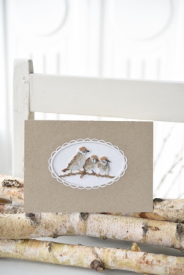 **〔Fingerhut〕　V-1179　フレームカード / スズメ