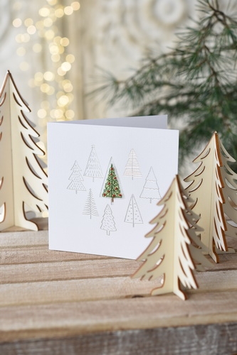 **〔Fingerhut〕　V-1221　フレームカード / モミの森