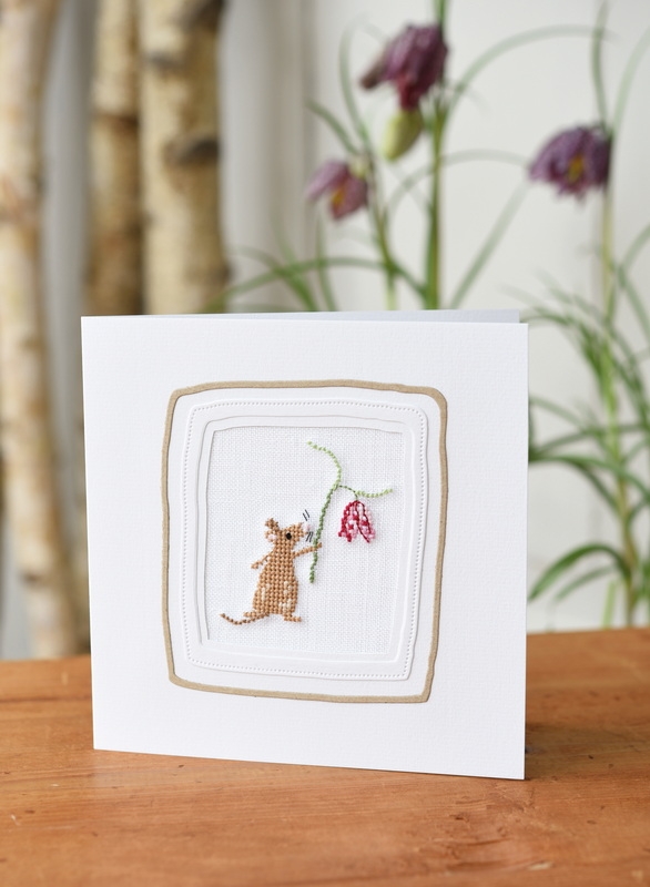 **〔Fingerhut〕　V-1232　フレームカード / バイモユリとネズミ