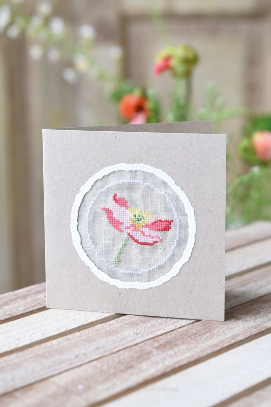 **〔Fingerhut〕　V-1355　フレームカード / ケシの花