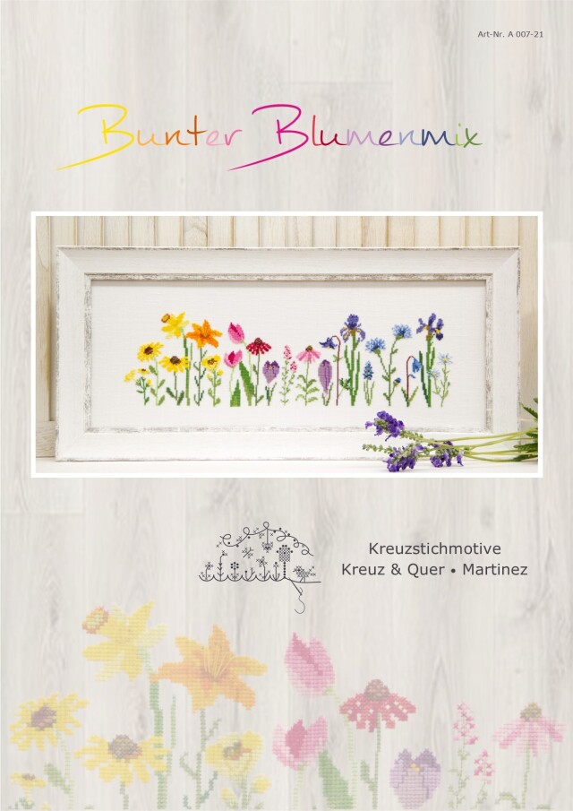 〔Kreuz&Quer〕　図案　KQ-A007-21　Bunter Blumenmix
