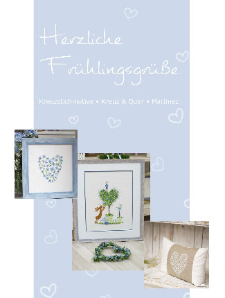 〔Kreuz＆Quer〕　図案集　L001-17　Herzliche Fruhlingsgru&szlig;e　【在庫あり】