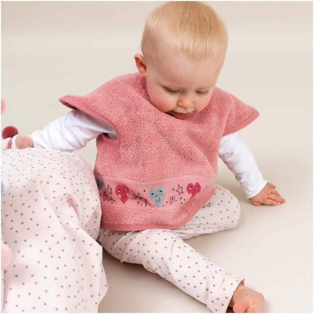 **〔Rico Design〕740272.76　袖付きビブ　/　ダークローザ　