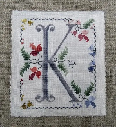 **〔Renato Parolin〕　図案　RP-2511　Flowery letter - K