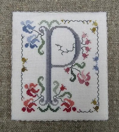 **〔Renato Parolin〕　図案　RP-2516　Flowery letter - P