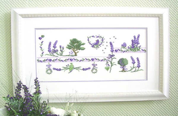 **〔UB Design〕　図案　UB-654　Mustertuch Lavendel