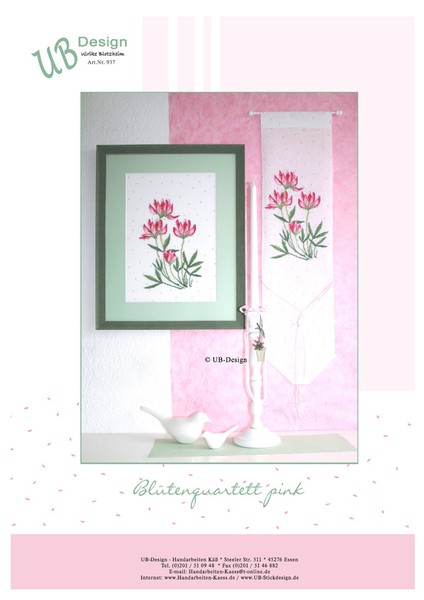 **〔UB Design〕　図案　UB-937F　Blutenquartett pink
