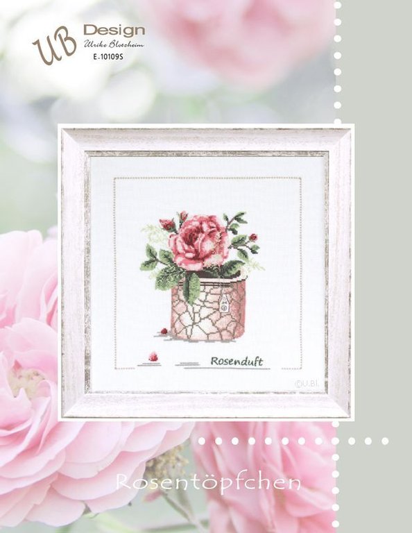 *〔UB Design〕　図案　UB-E-10109S　Rosentopfchen